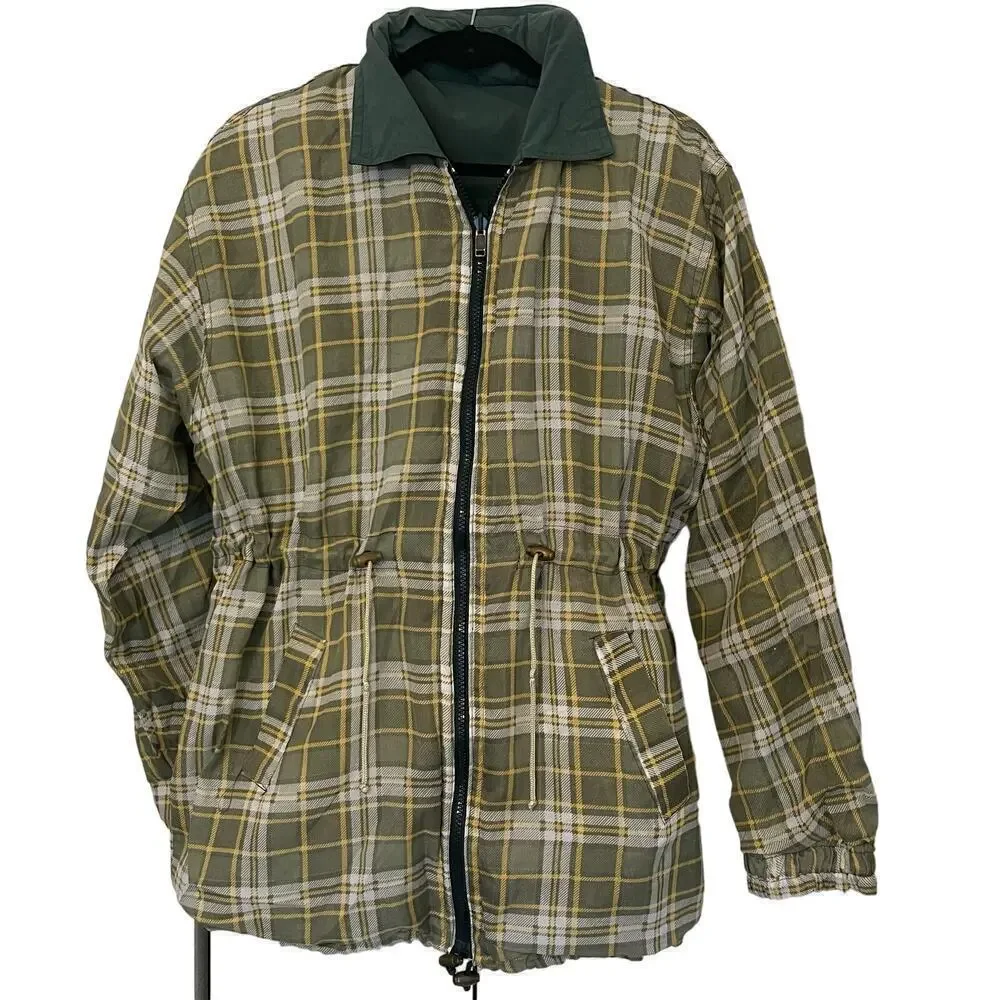 Adidas Y2K Vintage Women's Double Side Reversible Parka Raincoat Hoodie Jacket